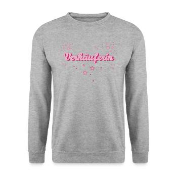 Retailer Close Gift Saleswoman - Unisex Sweatshirt - salt & pepper - Front - Alina (178cm) & Michal (187cm)