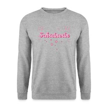 Schreiner Abschluss-Geschenk Schreinerin - Unisex Pullover - Weißgrau meliert - Vorne - Alina (178cm) & Michal (187cm)