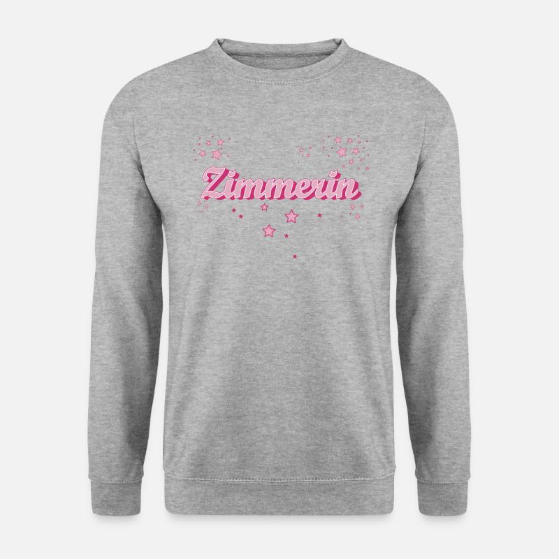 Zimmerer Abschluss-Geschenk Zimmerin - Unisex Pullover - Weißgrau meliert