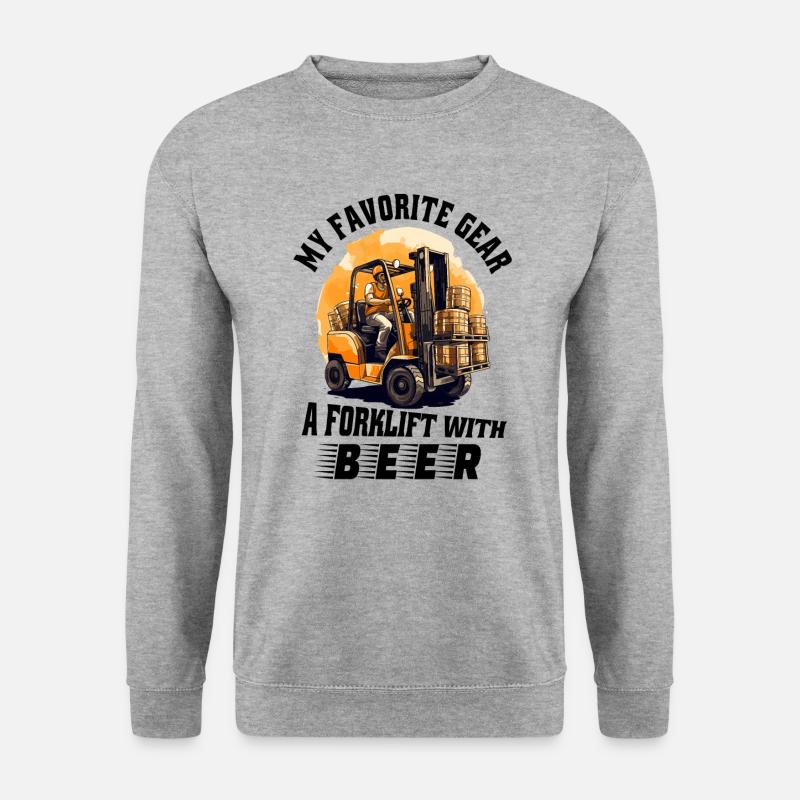 Gabelstaplerfahrer Lagerleiter Lagerist lustige - Unisex Pullover - Weißgrau meliert