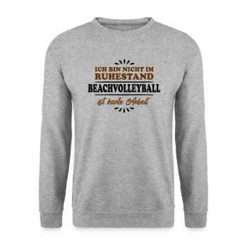 Retirement Pensioner Pensioner Beach volleyball - Unisex Sweatshirt - salt & pepper - Front - Alina (178cm) & Michal (187cm)
