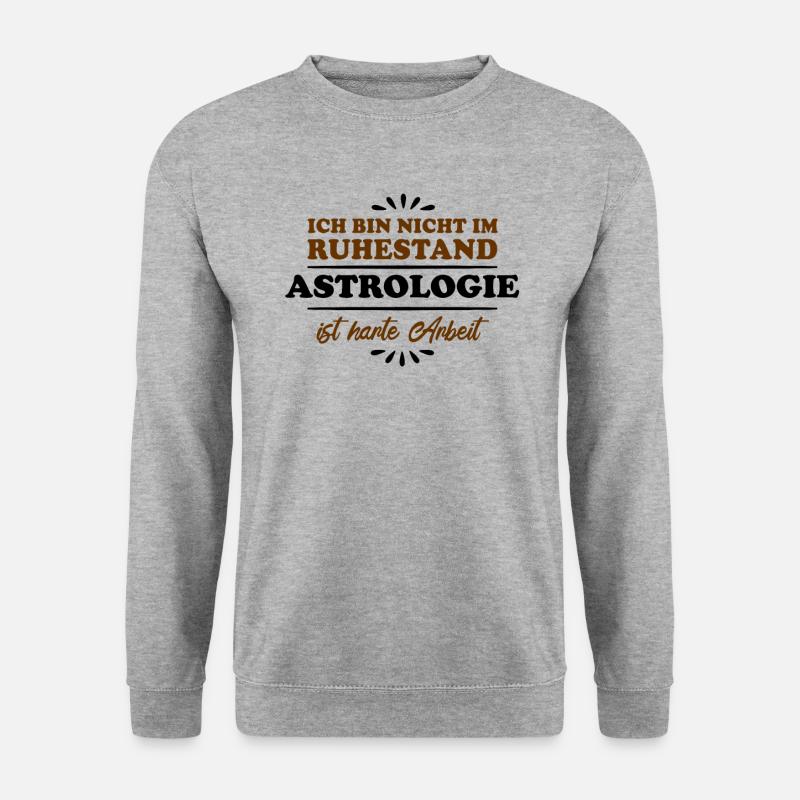 Ruhestand Rentner Pensioner Astrologie - Unisex Pullover - Weißgrau meliert