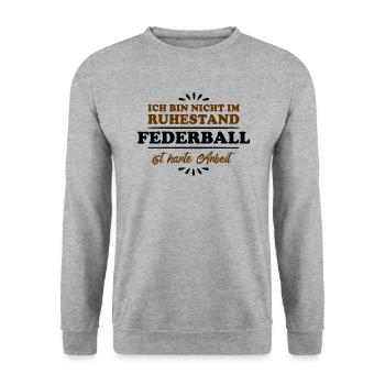 Retraité Retraité Badminton - Sweat-shirt Unisexe - gris chiné - Devant - Alina (178cm) & Michal (187cm)
