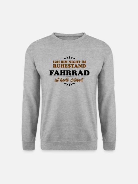 Ruhestand Rentner Pensioner Fahrrad - Unisex Pullover - Weißgrau meliert
