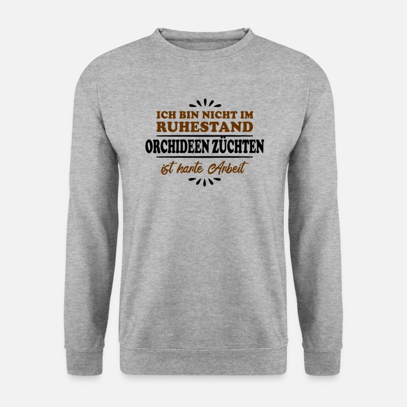Ruhestand Rentner Pensioner Orchideen-Züchter - Unisex Pullover - Weißgrau meliert