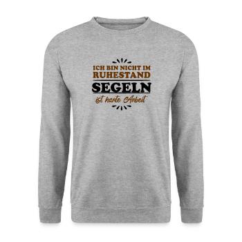 Retirement Pensioner Pensioner Sailing - Unisex Sweatshirt - salt & pepper - Front - Alina (178cm) & Michal (187cm)