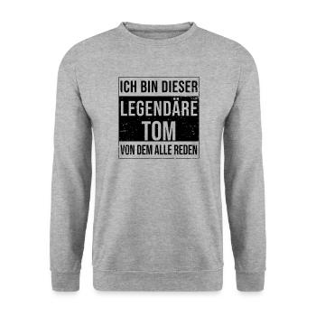 Je suis cette légende pour Tom - Sweat-shirt Unisexe - gris chiné - Devant - Alina (178cm) & Michal (187cm)