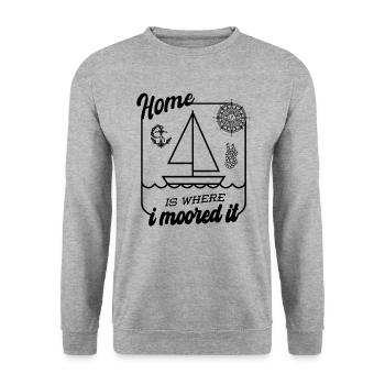 Sailor Sailboat Accessories Sailing Ship - Unisex Sweatshirt - salt & pepper - Front - Alina (178cm) & Michal (187cm)