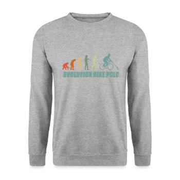 Vélo Cyclisme Polo Cycliste Vélo Evolution - Sweat-shirt Unisexe - gris chiné - Devant - Alina (178cm) & Michal (187cm)