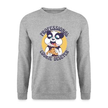 Gamer PC-Konsolen Videospiele - Unisex Pullover - Weißgrau meliert - Vorne - Alina (178cm) & Michal (187cm)