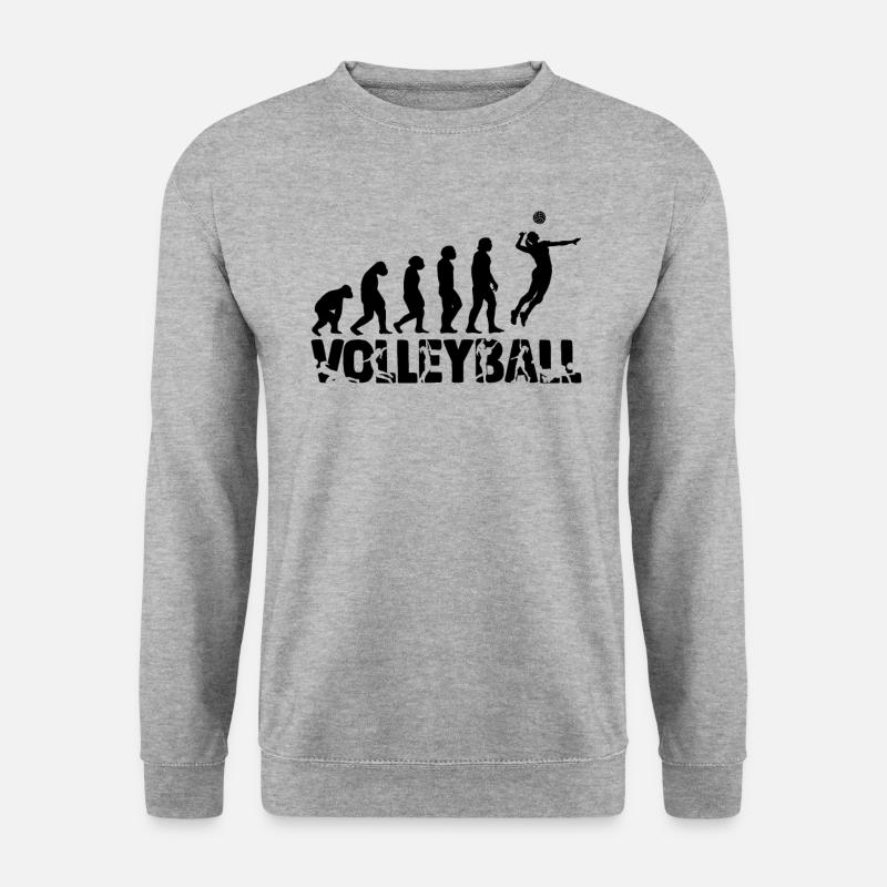 Evolution Volleyball Ball Volleyballer Volleyball - Unisex Pullover - Weißgrau meliert