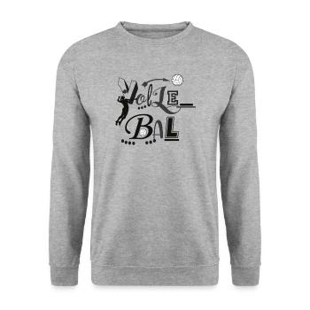 Volleyball Ball Volleyball Players Sports Volleyball - Unisex Sweatshirt - salt & pepper - Front - Alina (178cm) & Michal (187cm)