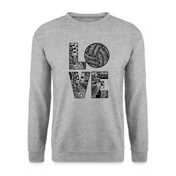 Volleyball-MAMA Volleyball Ball Volleyball Player - Unisex Sweatshirt - salt & pepper - Front - Alina (178cm) & Michal (187cm)