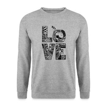 Kitesurf Kitesurf Kitesurf Vintage Drôle - Sweat-shirt Unisexe - gris chiné - Devant - Alina (178cm) & Michal (187cm)