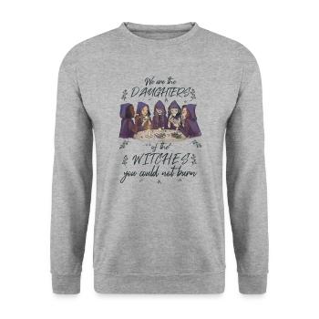 Sorcières Idée Cadeau Gothique Occulte Sorcière Filles - Sweat-shirt Unisexe - gris chiné - Devant - Alina (178cm) & Michal (187cm)
