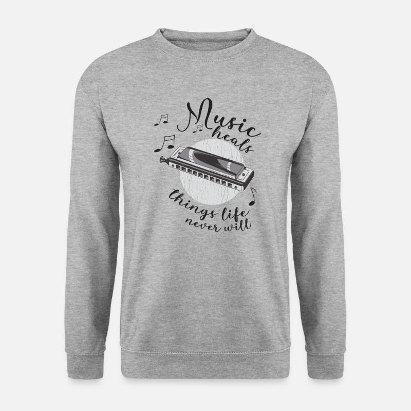 Harmonica Player Musician Harmonica - Unisex Sweatshirt - salt & pepper