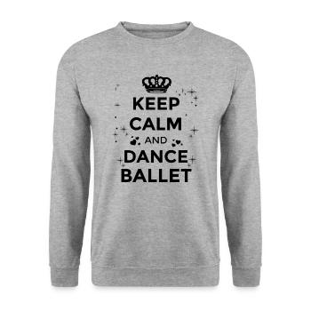 Ballet Dancer Girl Ballet Dancing Sayings - Unisex Sweatshirt - salt & pepper - Front - Alina (178cm) & Michal (187cm)
