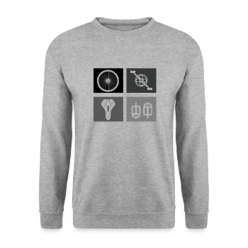Bicycle Accessories Bicycle - Unisex Sweatshirt - salt & pepper - Front - Alina (178cm) & Michal (187cm)