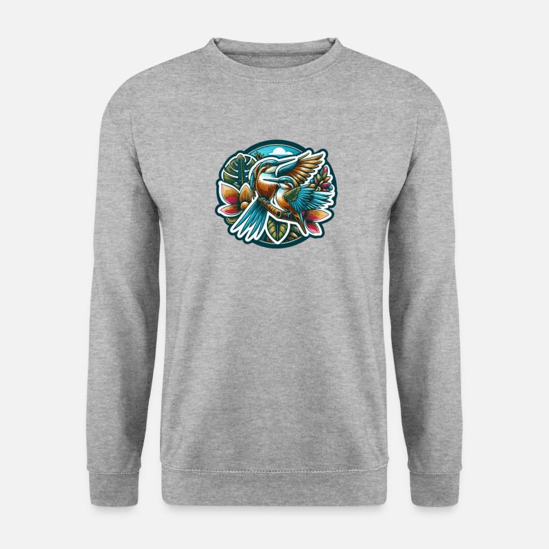Vogelzüchter Ornithologe Vogelbeobachter - Unisex Pullover - Weißgrau meliert