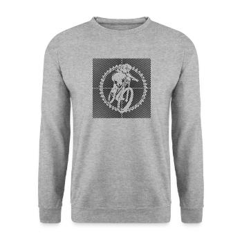 MTB Mountainbiker BMX-BIKE MTB Fahrrad - Unisex Pullover - Weißgrau meliert - Vorne - Alina (178cm) & Michal (187cm)