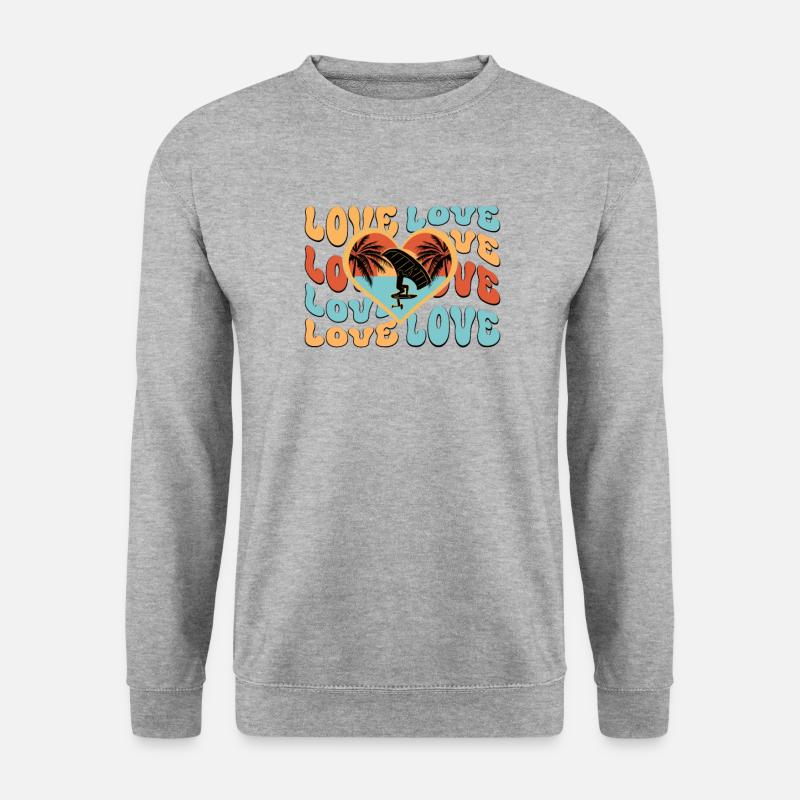 Wingfoil-Surfer Wingfoiling Hydrofoil Kitefoil - Unisex Pullover - Weißgrau meliert
