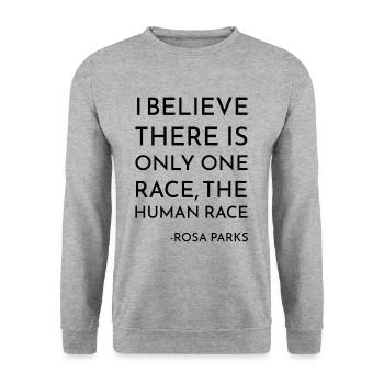 Pink Bus Parks Quote Anti Racism Nah Gift - Unisex Sweatshirt - salt & pepper - Front - Alina (178cm) & Michal (187cm)