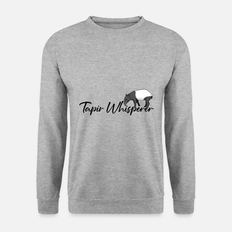 Tapir Zootier - Unisex Pullover - Weißgrau meliert