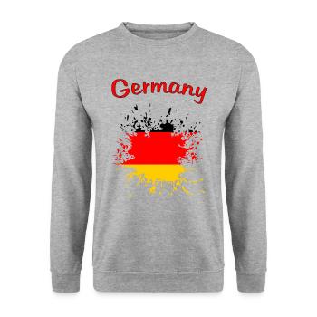 Germany - Unisex Pullover - Weißgrau meliert - Vorne - Alina (178cm) & Michal (187cm)