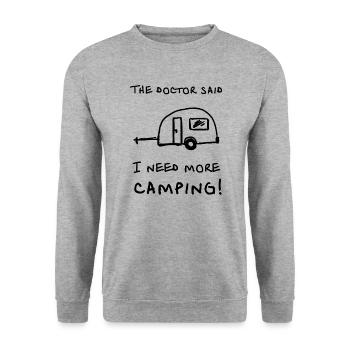 le médecin a dit remorque - Sweat-shirt Unisexe - gris chiné - Devant - Alina (178cm) & Michal (187cm)
