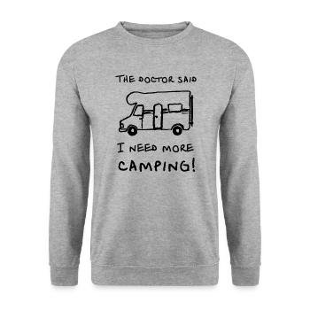 le médecin a dit camping-car - Sweat-shirt Unisexe - gris chiné - Devant - Alina (178cm) & Michal (187cm)