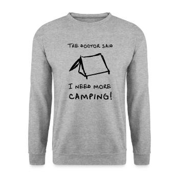 le médecin a dit tente - Sweat-shirt Unisexe - gris chiné - Devant - Alina (178cm) & Michal (187cm)
