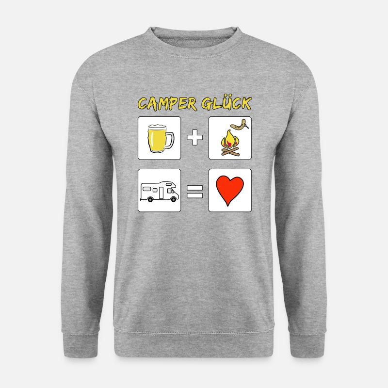 camper glück wohnmobil - Unisex Pullover - Weißgrau meliert