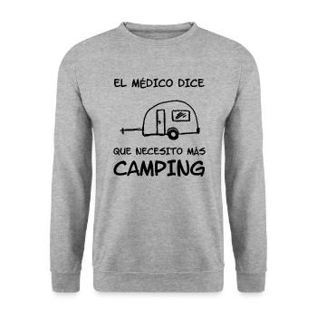 el medico dice - Unisex Pullover - Weißgrau meliert - Vorne - Alina (178cm) & Michal (187cm)
