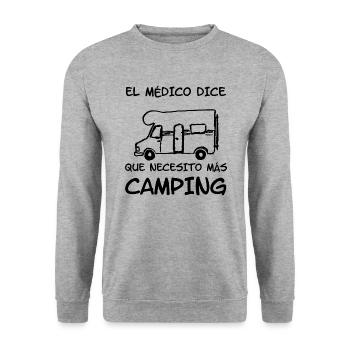el medico dice - Unisex Pullover - Weißgrau meliert - Vorne - Alina (178cm) & Michal (187cm)