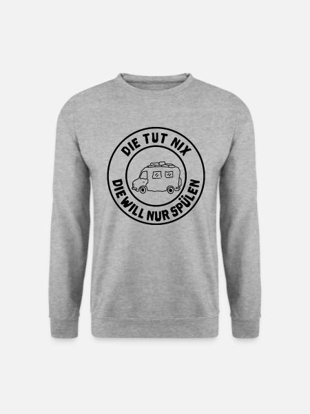 die tut nix wohnmobil - Unisex Pullover - Weißgrau meliert