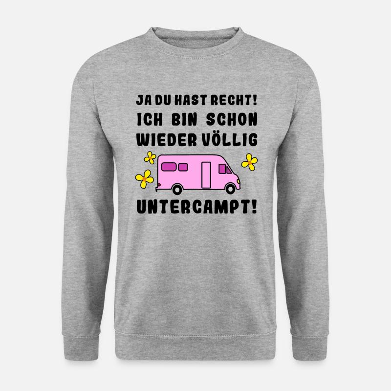 völlig untercampt womo - Unisex Pullover - Weißgrau meliert