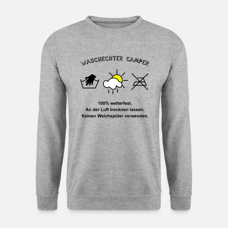 waschechter camper - Unisex Pullover - Weißgrau meliert