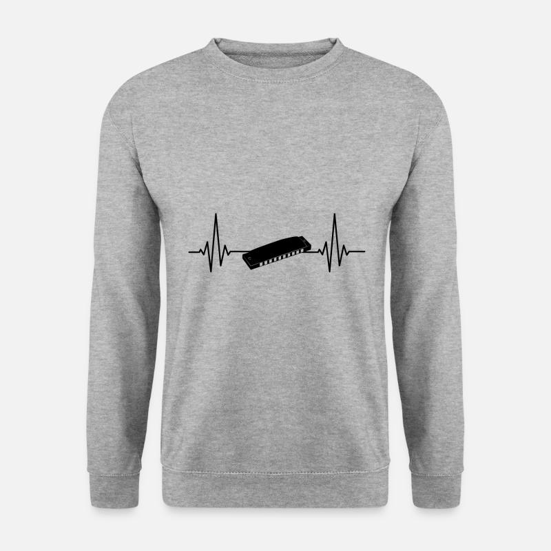 Harmonica Joueur d’harmonica - Sweat-shirt Unisexe - gris chiné