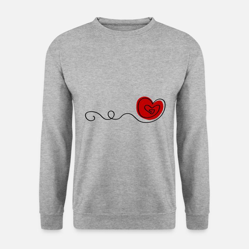 herz ornamente - Unisex Pullover - Weißgrau meliert