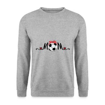 Fußball Mama - Unisex Pullover - Weißgrau meliert - Vorne - Alina (178cm) & Michal (187cm)