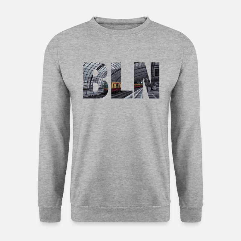 Berlin BLN 030 S-Bahn Geschenk - Unisex Pullover - Weißgrau meliert