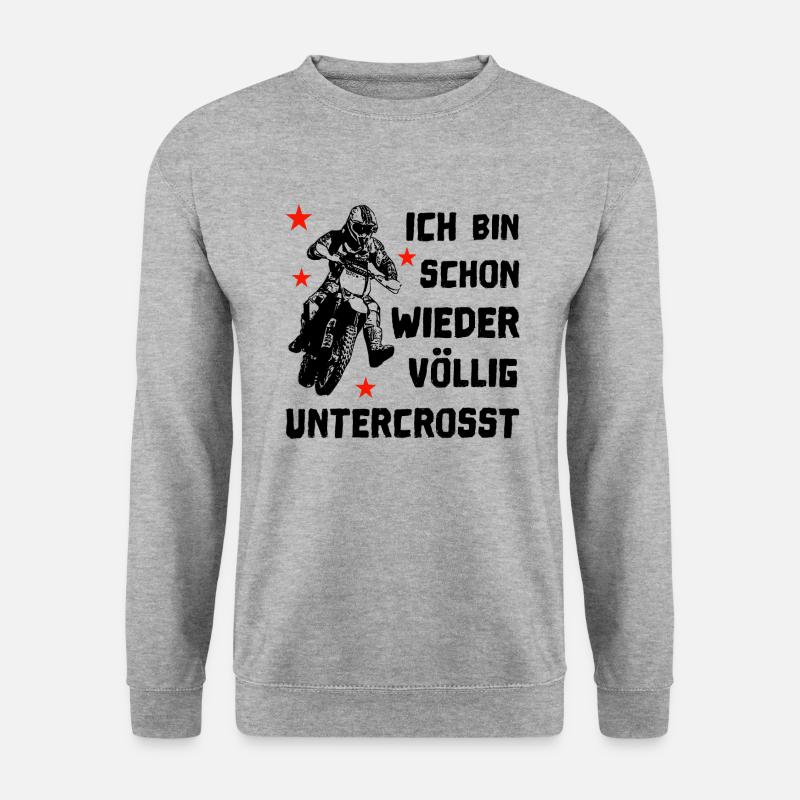 völlig untercrosst - Unisex Pullover - Weißgrau meliert