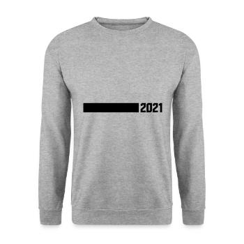 2021 linie - Unisex Pullover - Weißgrau meliert - Vorne - Alina (178cm) & Michal (187cm)