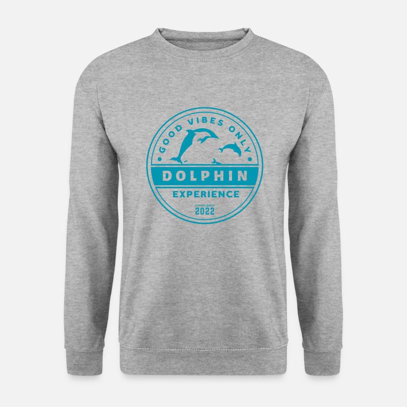 Dolphin Experience - Good Vibes Only - Unisex Pullover - Weißgrau meliert