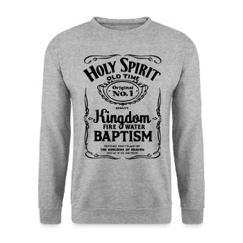 Holy Spirit old no1 - Unisex Pullover - Weißgrau meliert - Vorne - Alina (178cm) & Michal (187cm)