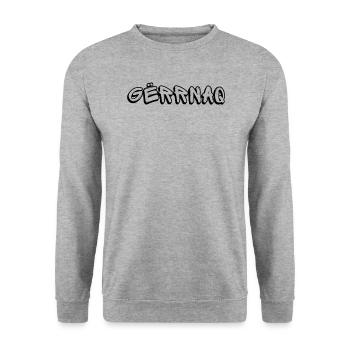 GËRRNAQ - Unisex Pullover - Weißgrau meliert - Vorne - Alina (178cm) & Michal (187cm)