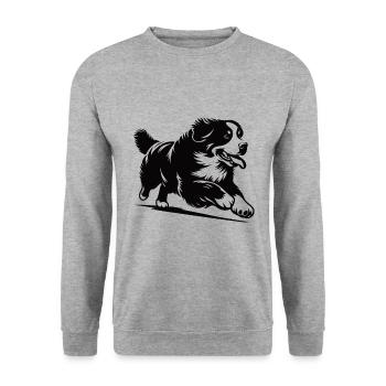 Bernese Mountain Dog – Proud of the gentle giant - Unisex Sweatshirt - salt & pepper - Front - Alina (178cm) & Michal (187cm)