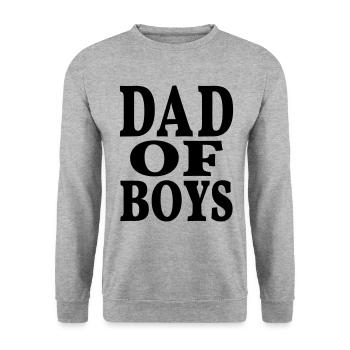 Father sons best dad son dad of boys father's day - Unisex Sweatshirt - salt & pepper - Front - Alina (178cm) & Michal (187cm)
