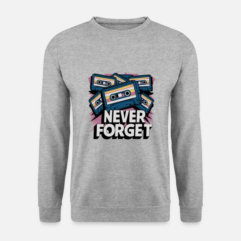Never forget retro cassettes - Unisex Sweatshirt - salt & pepper