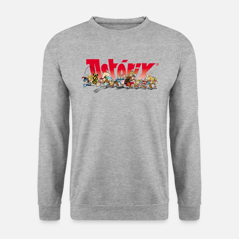 Asterix & Obelix Rennstart - Unisex Pullover - Weißgrau meliert